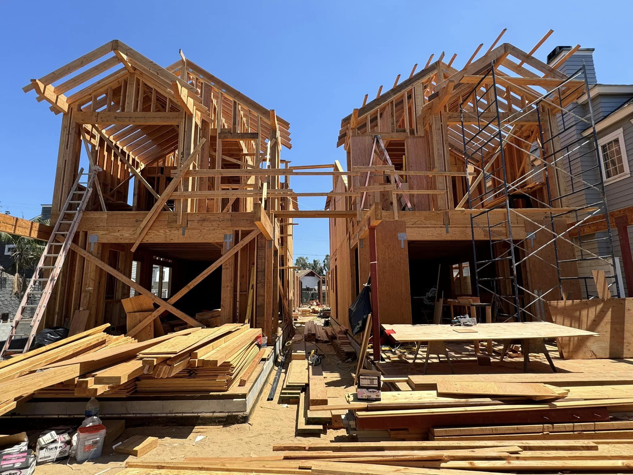 Custom home construction project showcasing modern architecture and quality craftsmanship